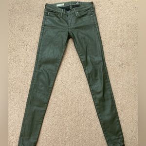 AG Adriano Goldschmied Green Extreme Skinny Absolute Legging Jeans-24 R lowrise